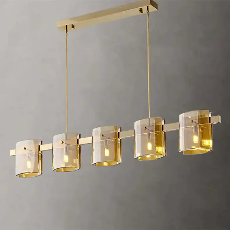 lustre à led postmoderne en cristal pour intérieur élégant