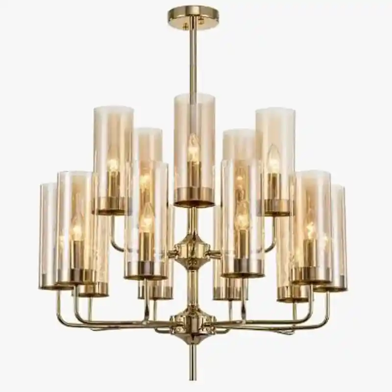 lustre en verre moderne 6 à 15 têtes design nordique luminaire intérieur