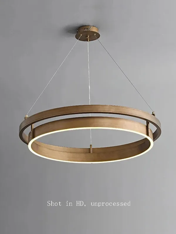 lustre créatif en bronze avec suspension led
