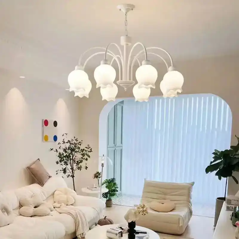 lustre design luxe à led avec orchidées persistantes modernes
