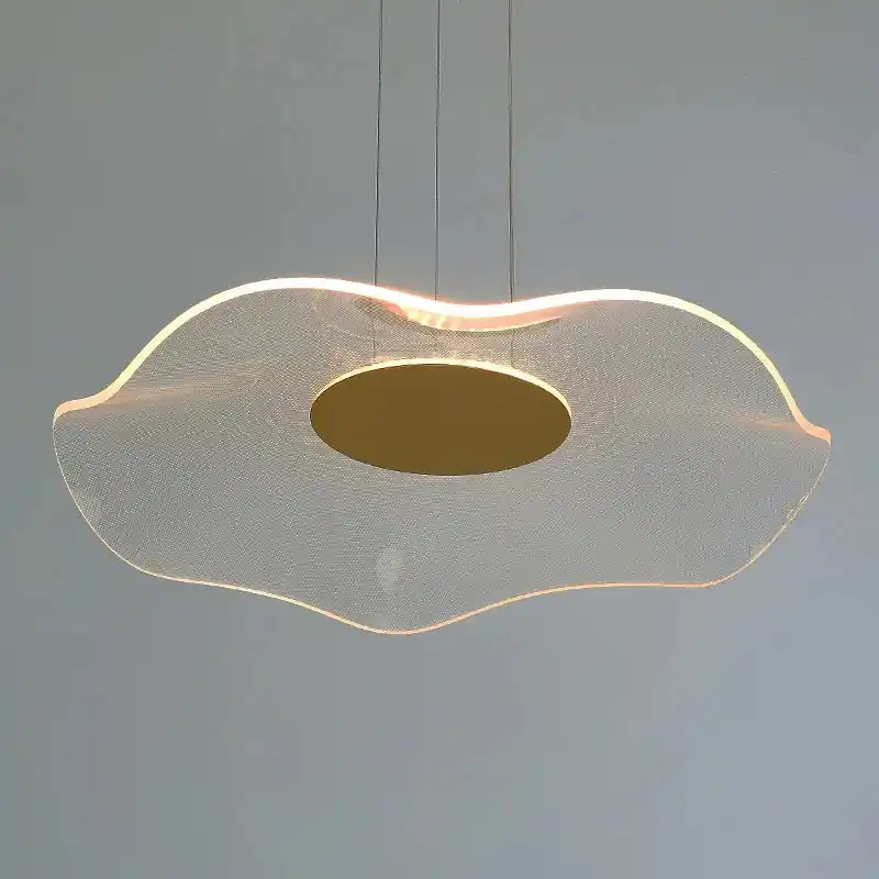 lampe led simple moderne lustre nordique feuille de lotus gradation