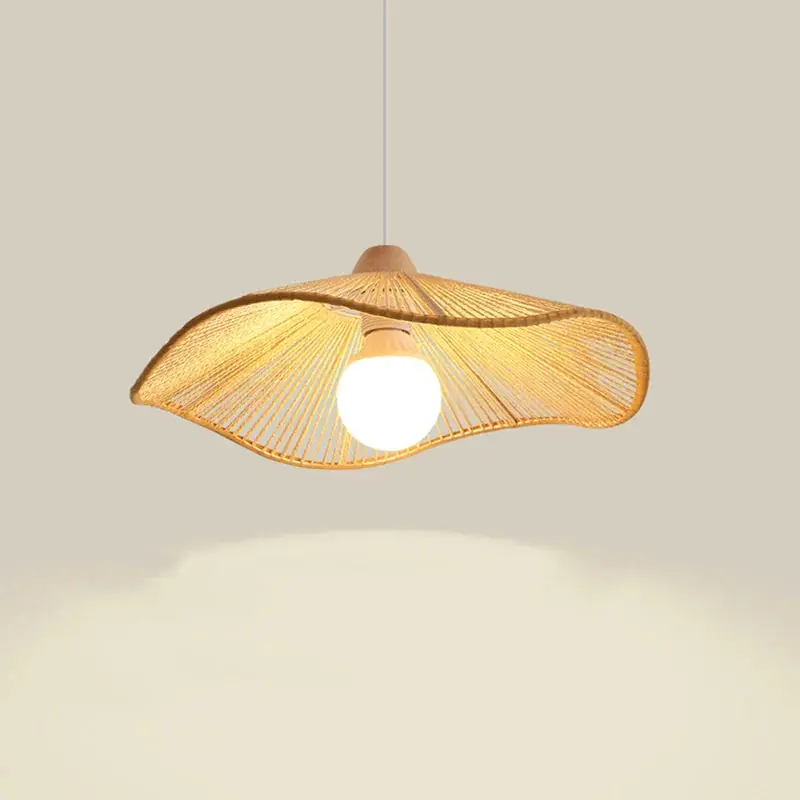lustre suspendu wabi-sabi en corde de chanvre
