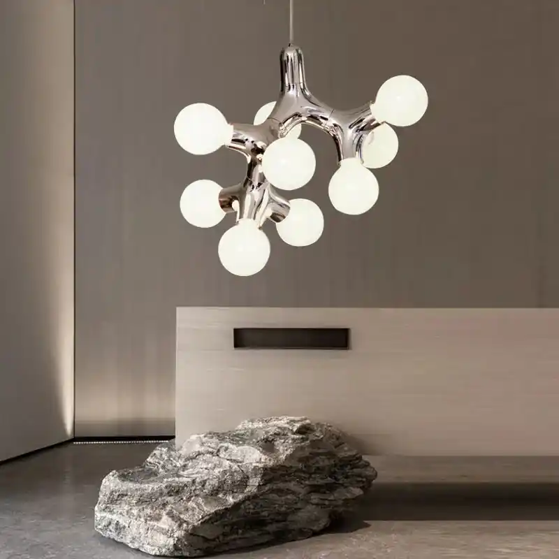 lustre design moléculaire nordique italien 2023 villa
