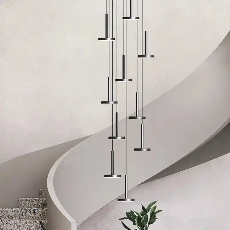 lustres modernes led pour escalier de luxe et cafés