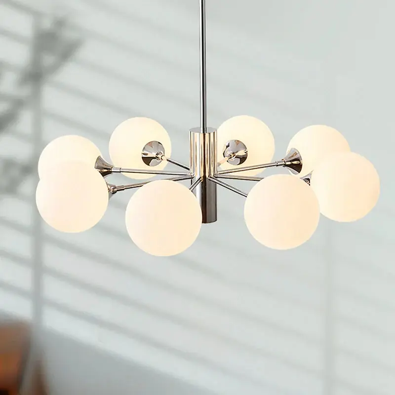 lustre design nordique moderne forme haricot magique luxe éclairage intérieur