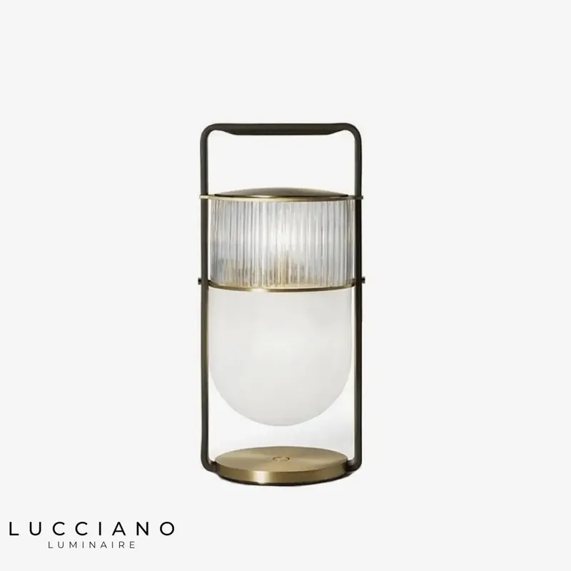 Lampe LED en verre design lanterne