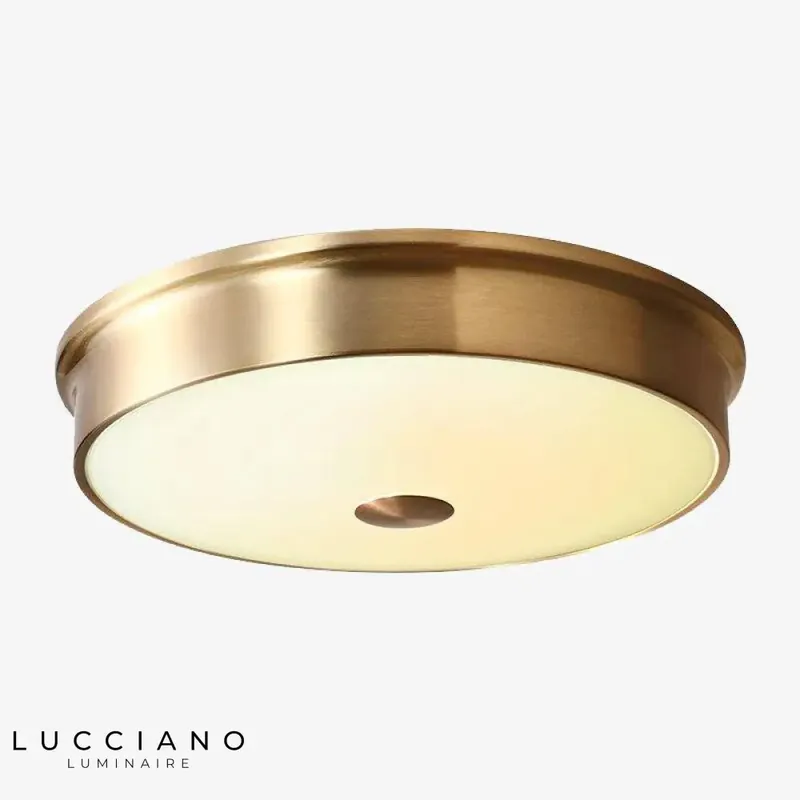 Plafonnier LED rond doré design