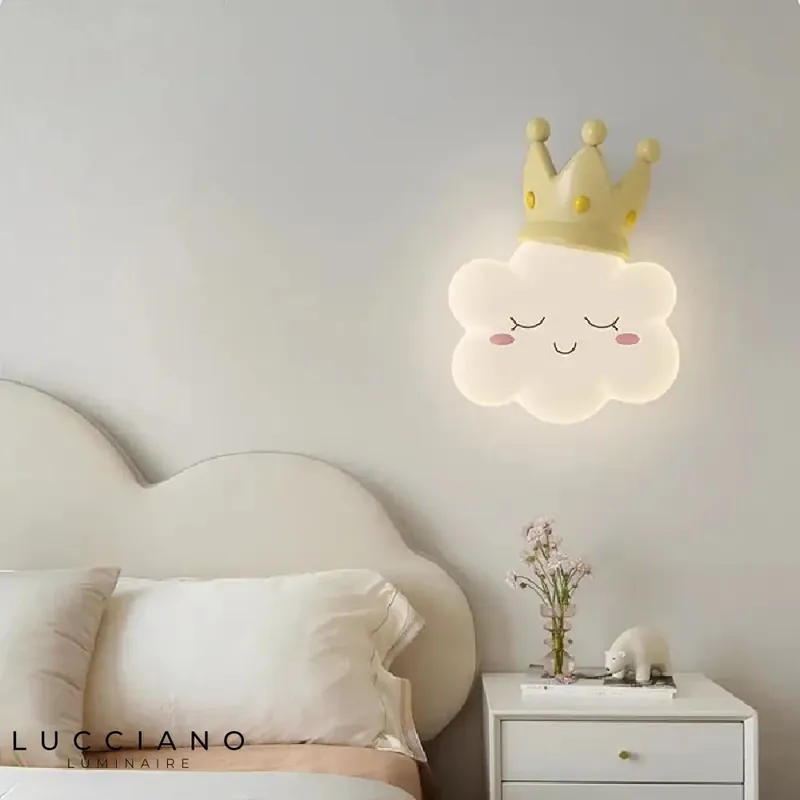 Luminaire chambre bébé jaune blanc