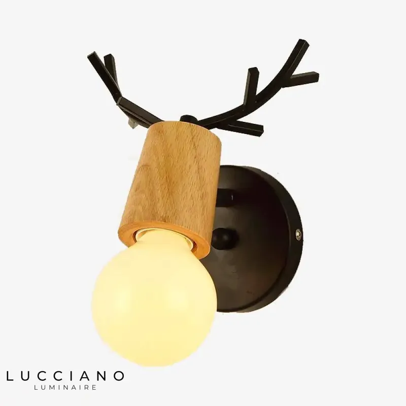 Applique murale bois design scandinave cerf