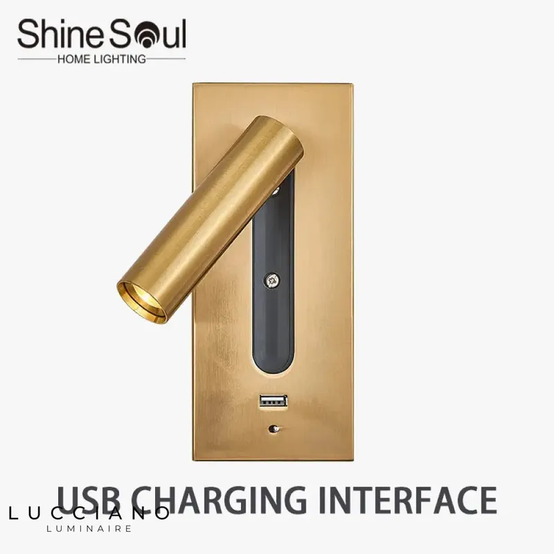 Applique murale intérieure élégante design moderne USB.