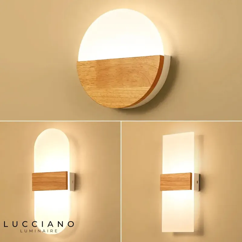 Applique Murale LED Bois Acrylique
