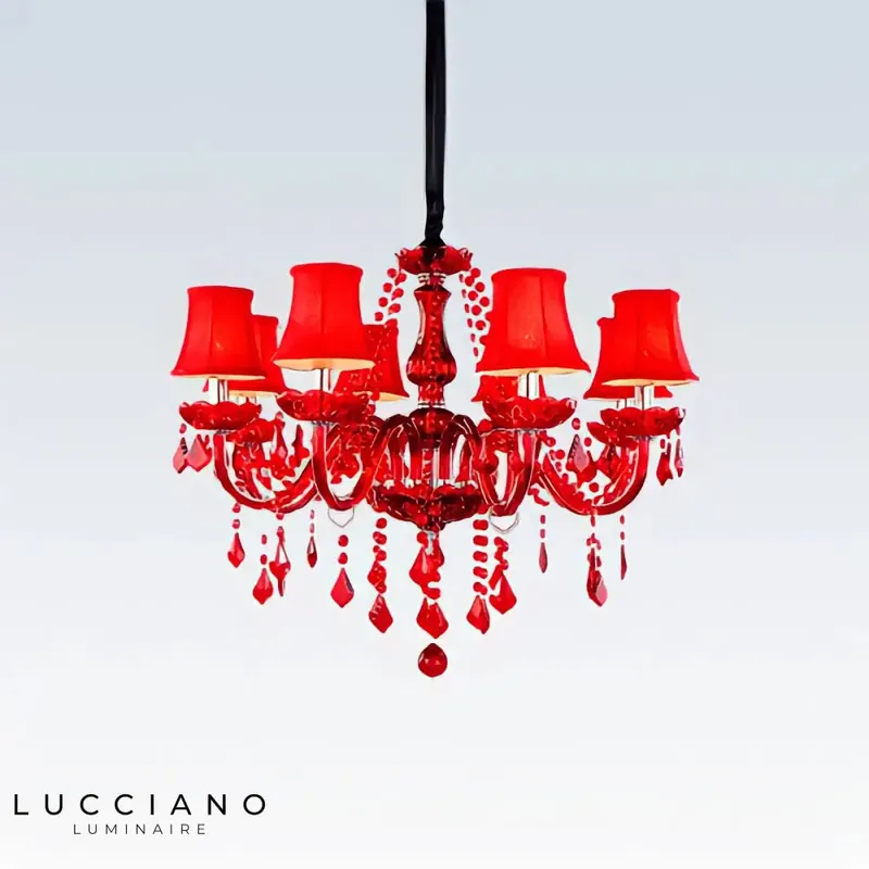 Cook red vintage chandelier