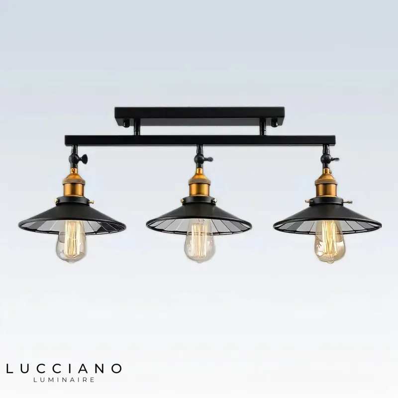 Retro industrial ceiling light