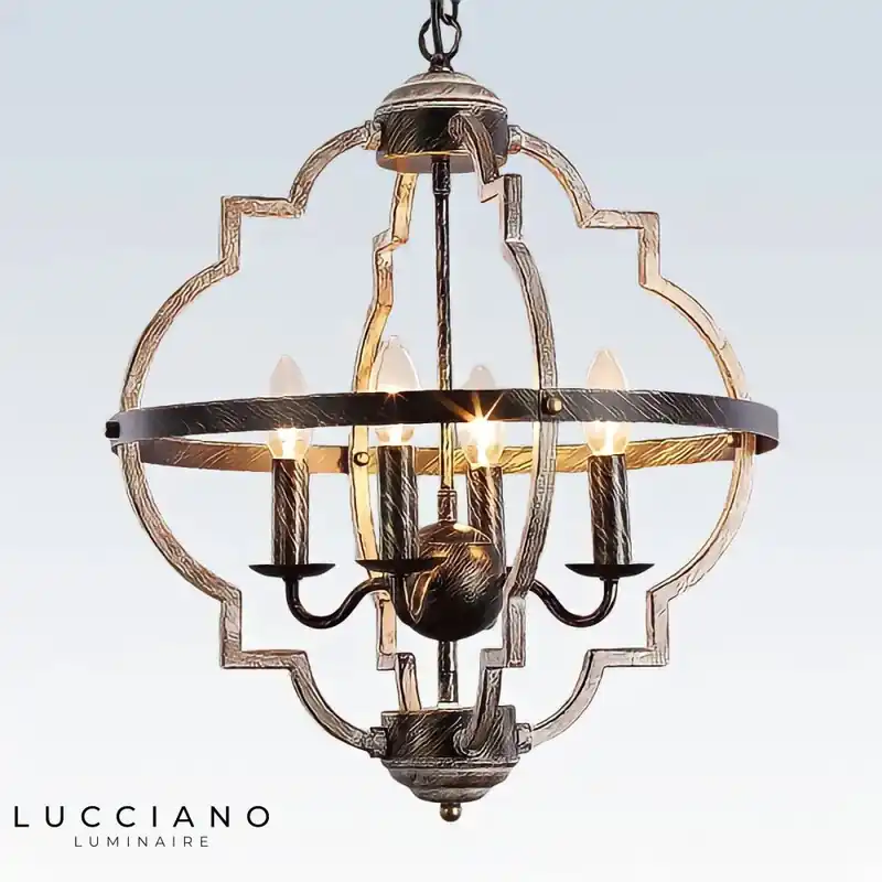 Antique wooden chandelier