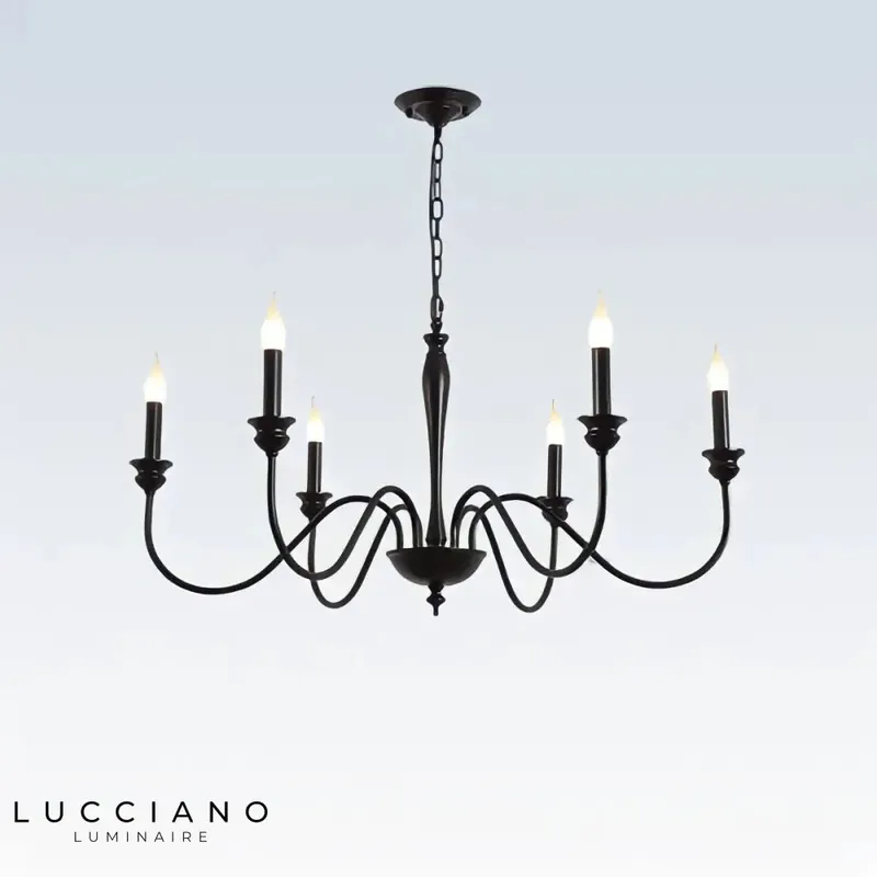 Country chic dining room chandelier