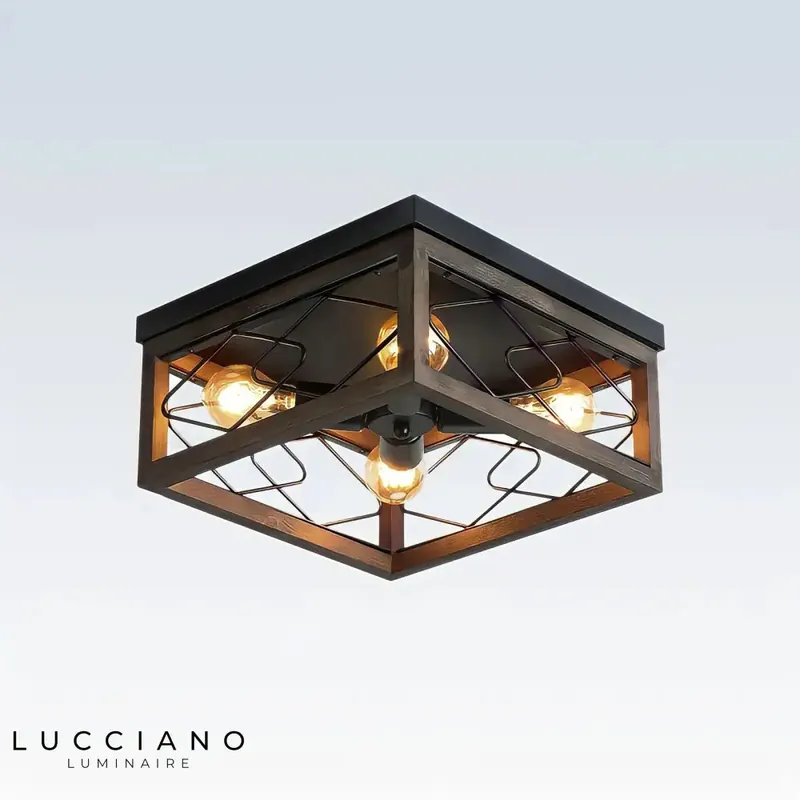 Wooden living room ceiling light