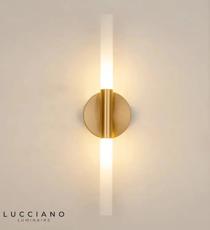 White transparent glass wall light