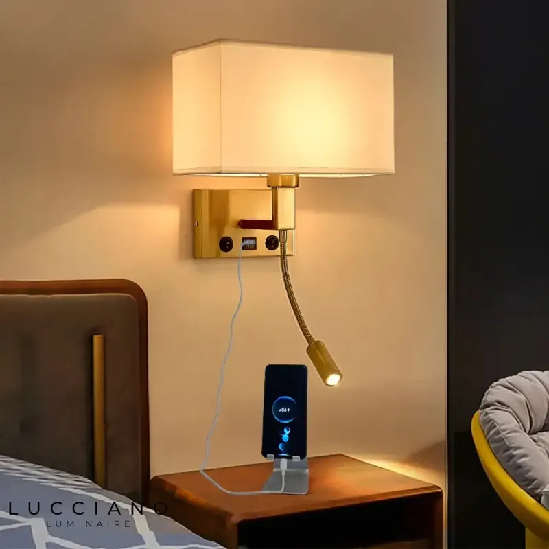 Wall light headboard bedroom reading light