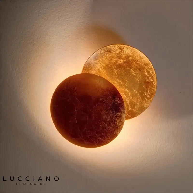 Scandinavian eclipse-shaped wall light 