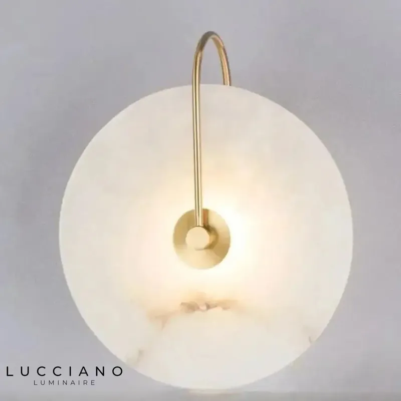 Marble effect wall light