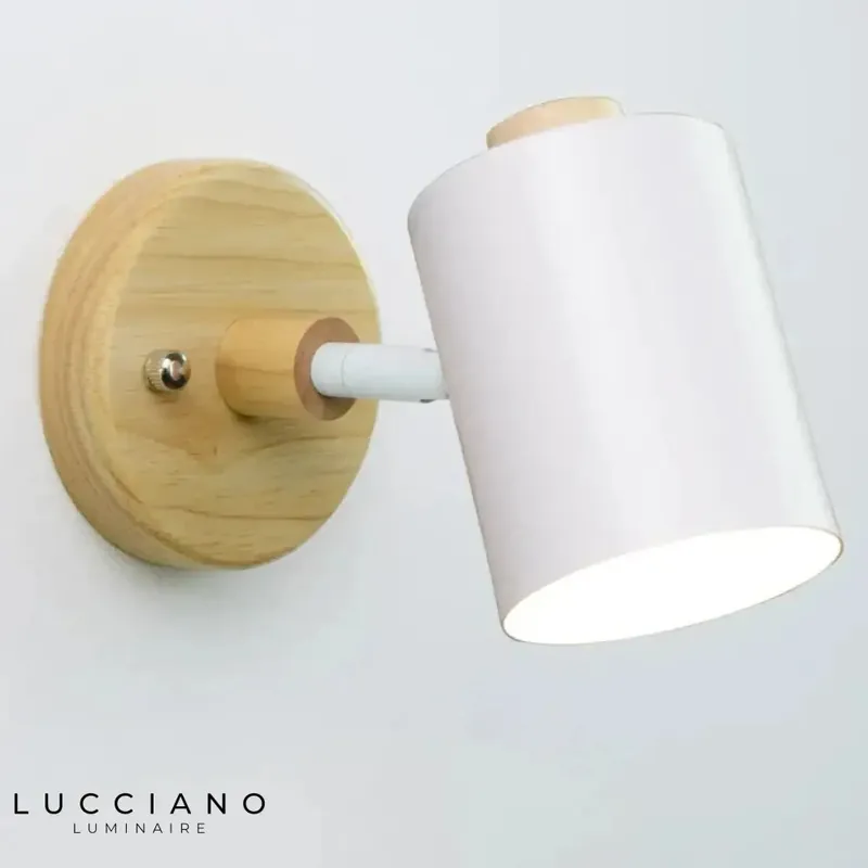 Scandinavian style design wooden wall light for bedroom