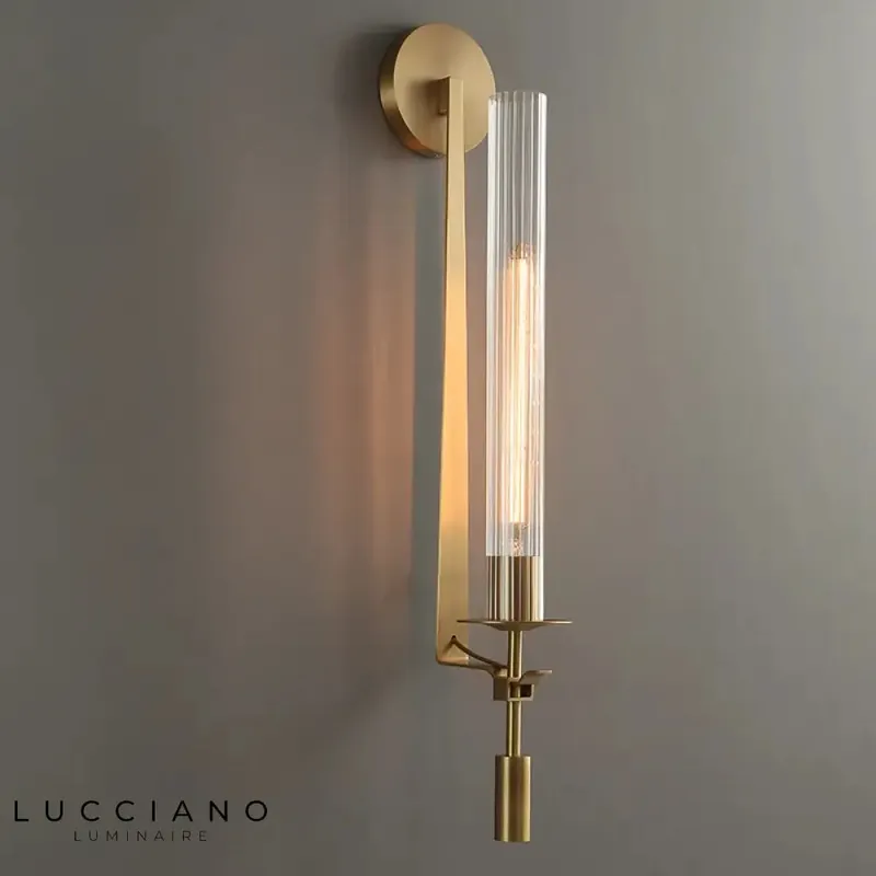Clear glass wall light