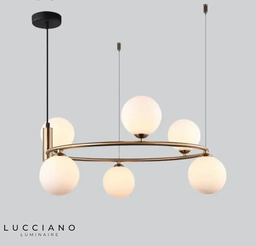 Ceiling light with glass ball