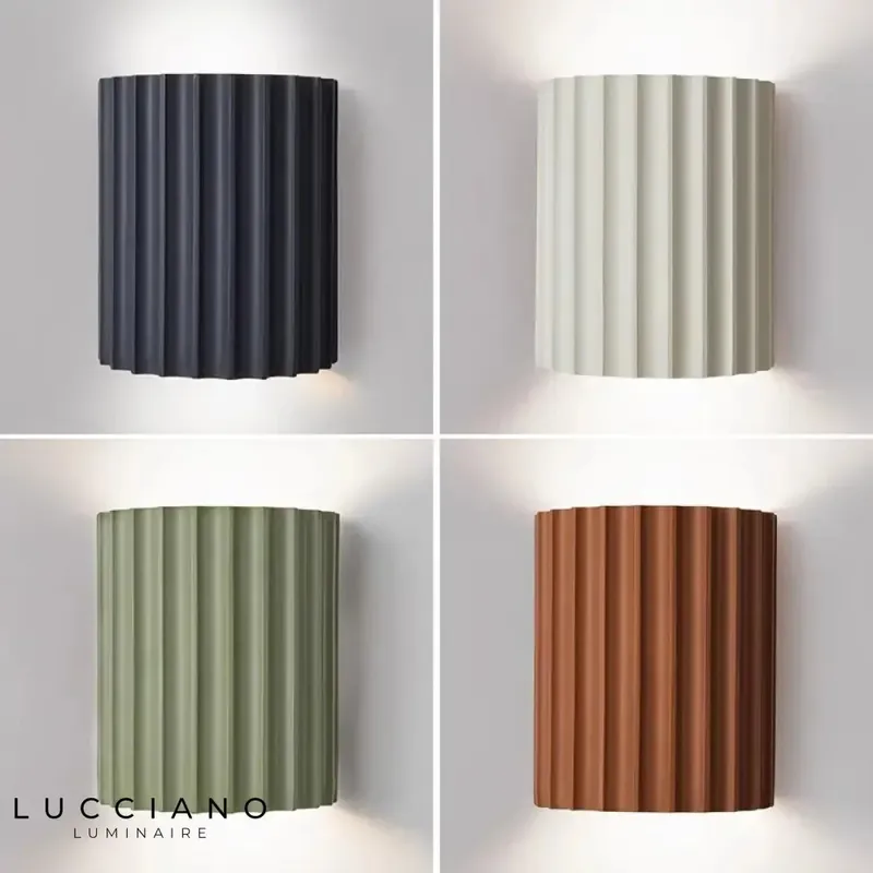 Striped dolomite bedroom wall light