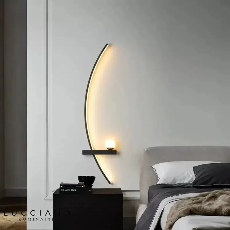 Black Headboard Wall Sconce for Bedroom