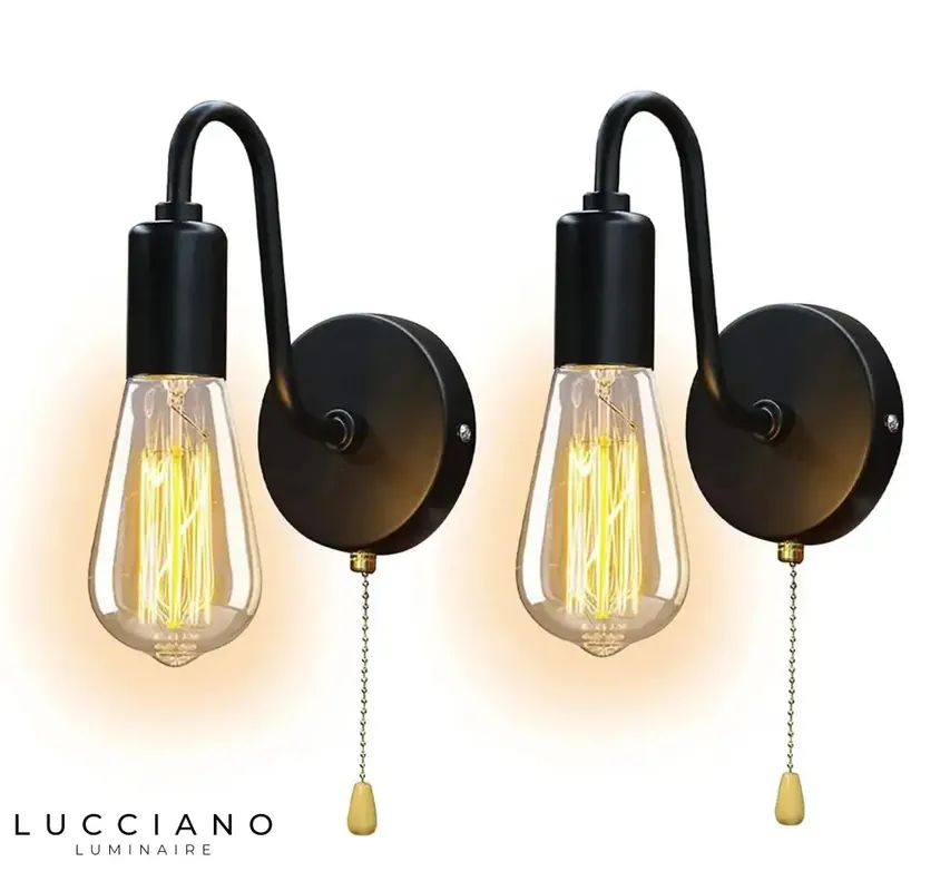 Bedroom Wall Light With Pull Cord