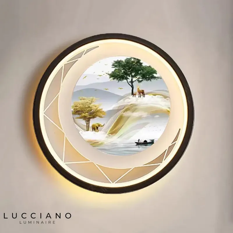 Asian Deco Bedroom Wall Lamp