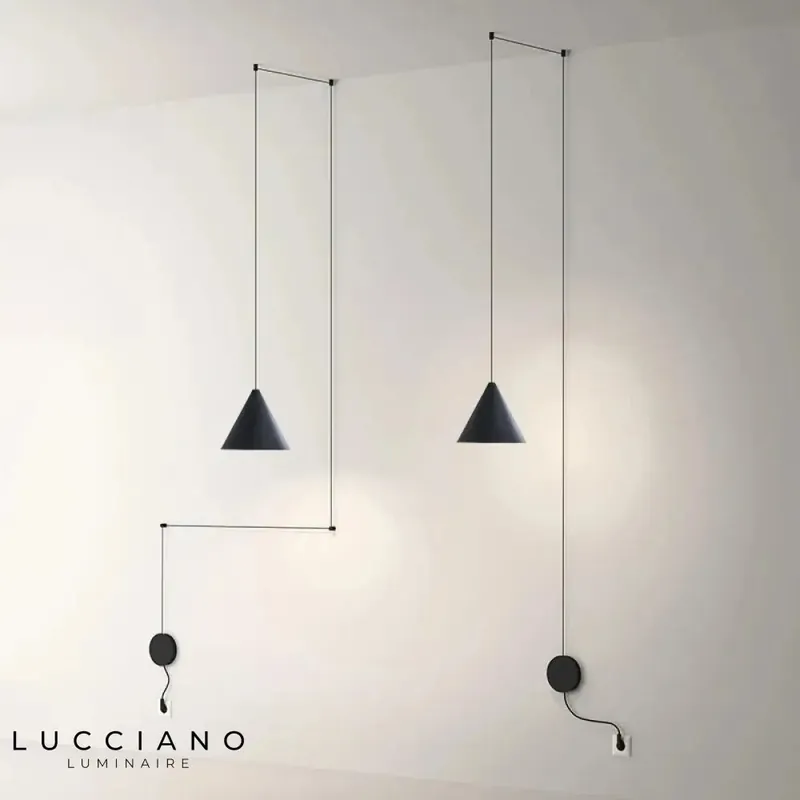 Wall-Mounted Bedside Lamps with Outlet for Living Room