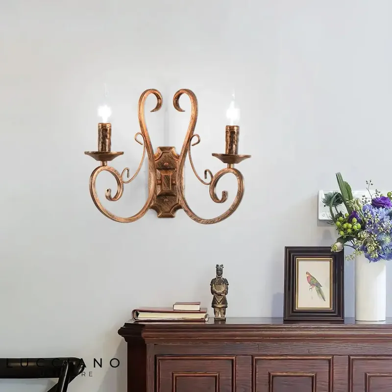 Bronze Wall Light in Living Room