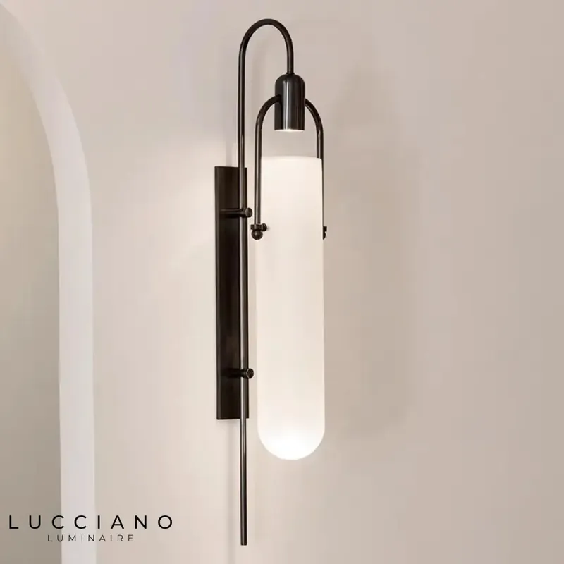 Architectural Contemporary Living Room Transparent Wall Sconce