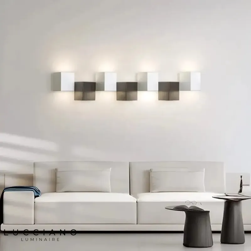 Gray Wall Sconce for White Wall Living Room