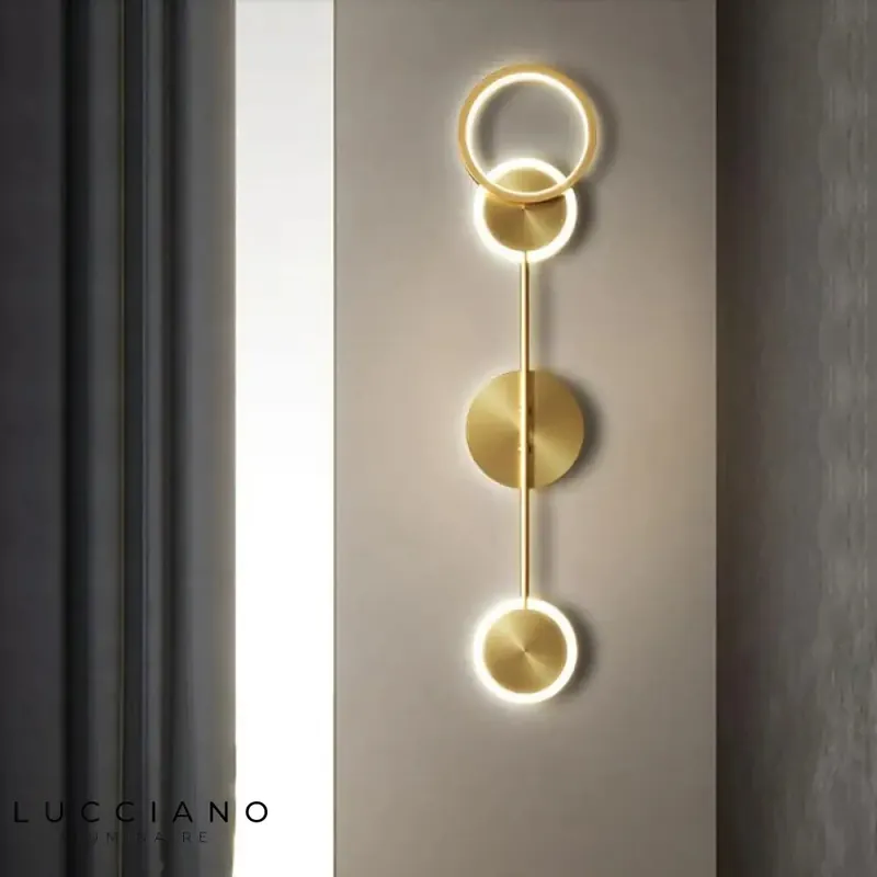 Golden Living Room Wall Light