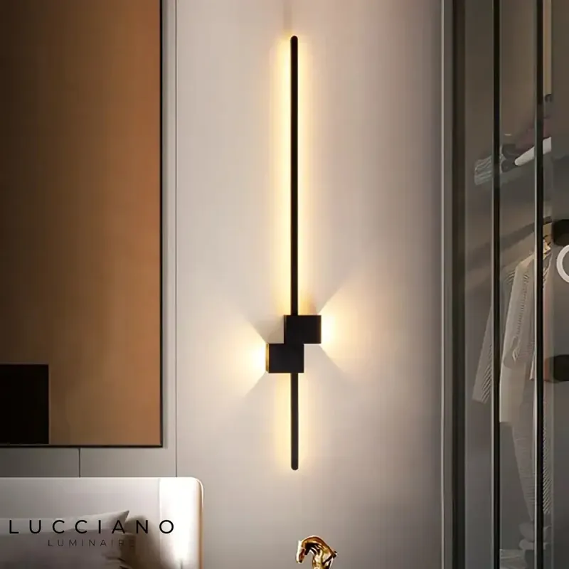 Black Horizontal Living Room Wall Sconce