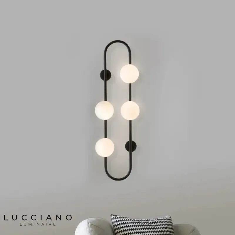 Black Designer Wall Sconce for Hallway
