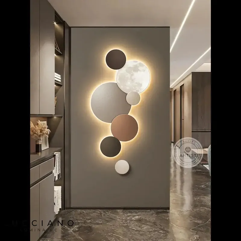 Large Beige Designer Wall Light