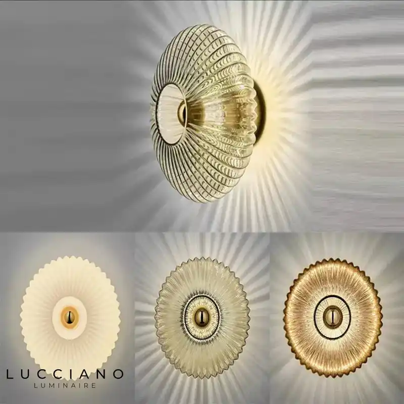 Grey Designer Glass Wall Lamp