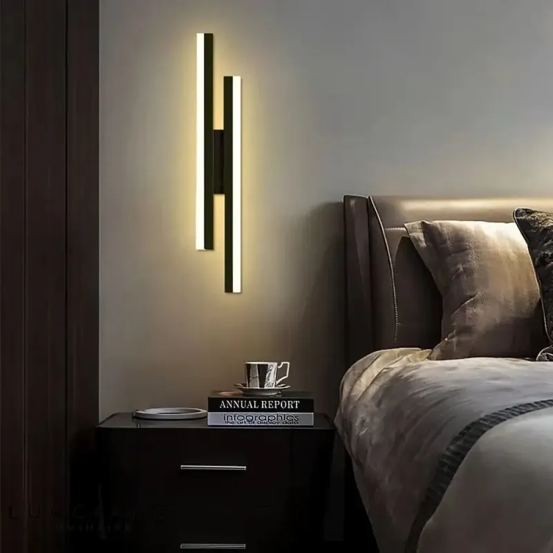 Black Bedroom Wall Light LED Design