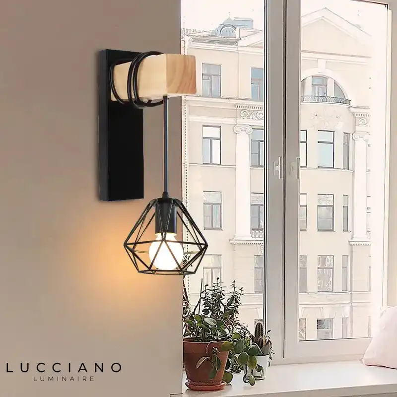 Vintage Wood Wall Light