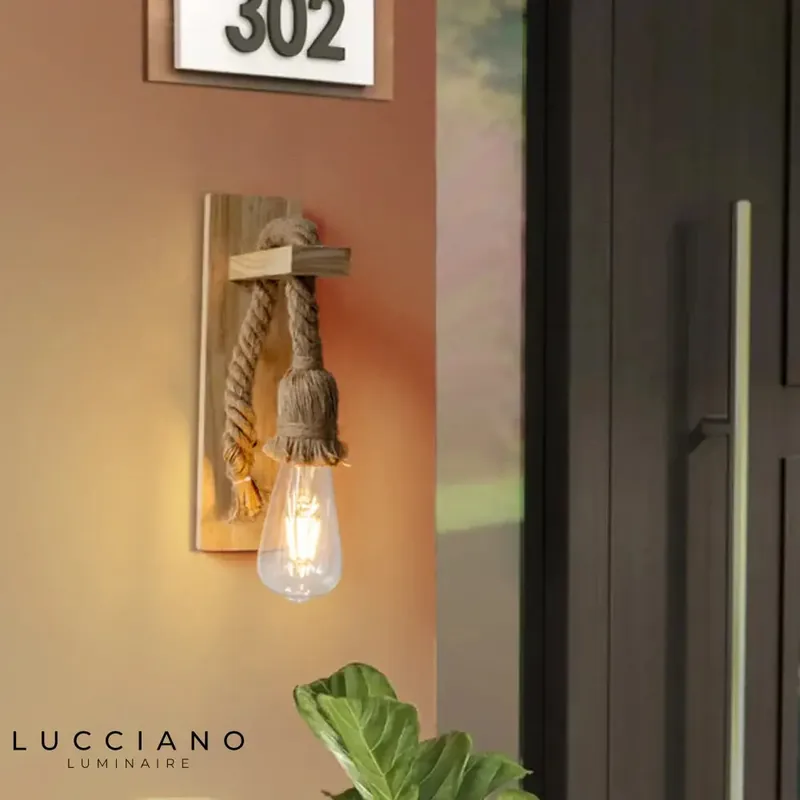 Homemade Wooden Wall Light