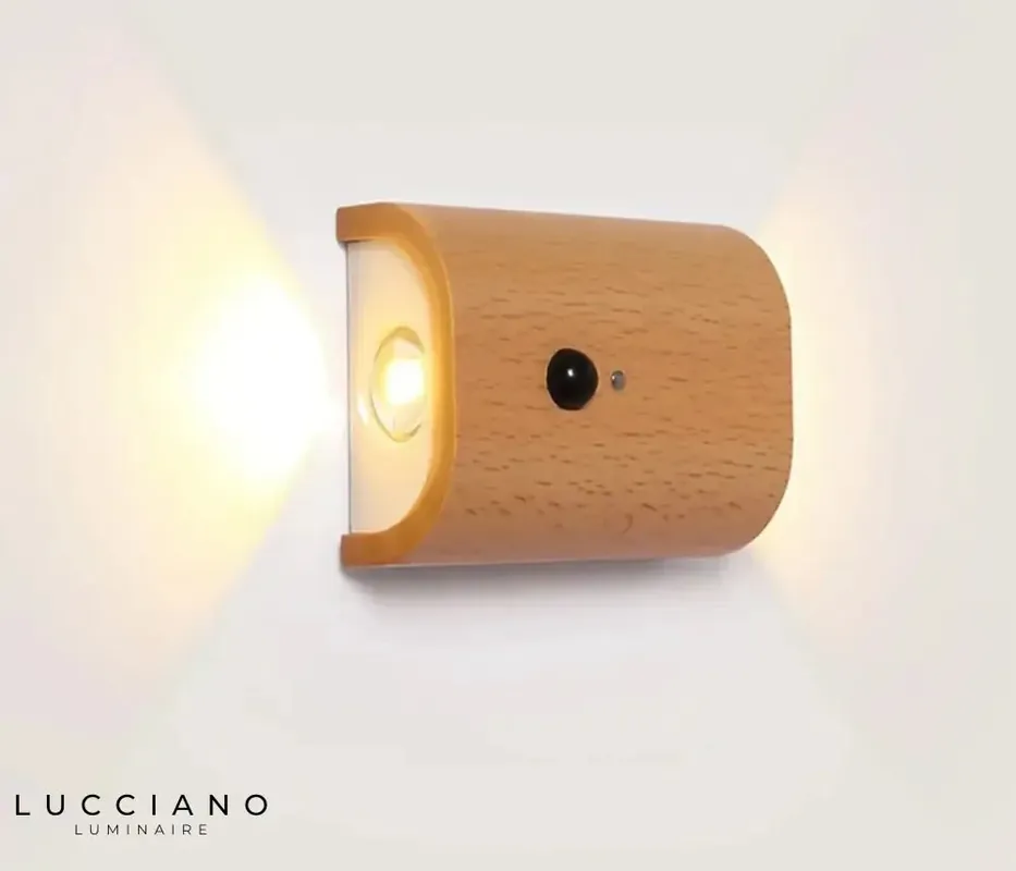 Outdoor Wooden Wall Lamp