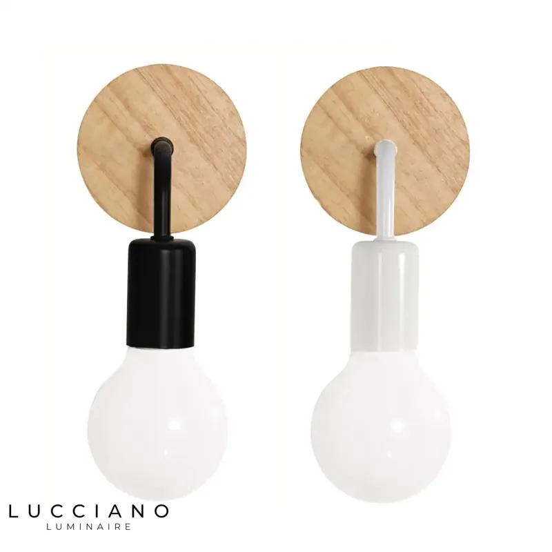 Wooden Wall Light Bulb
