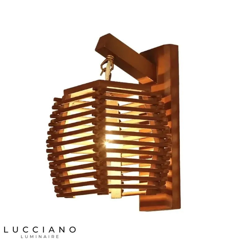 Old Wooden Wall Light