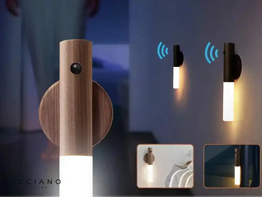 Dark Wood Wall Light