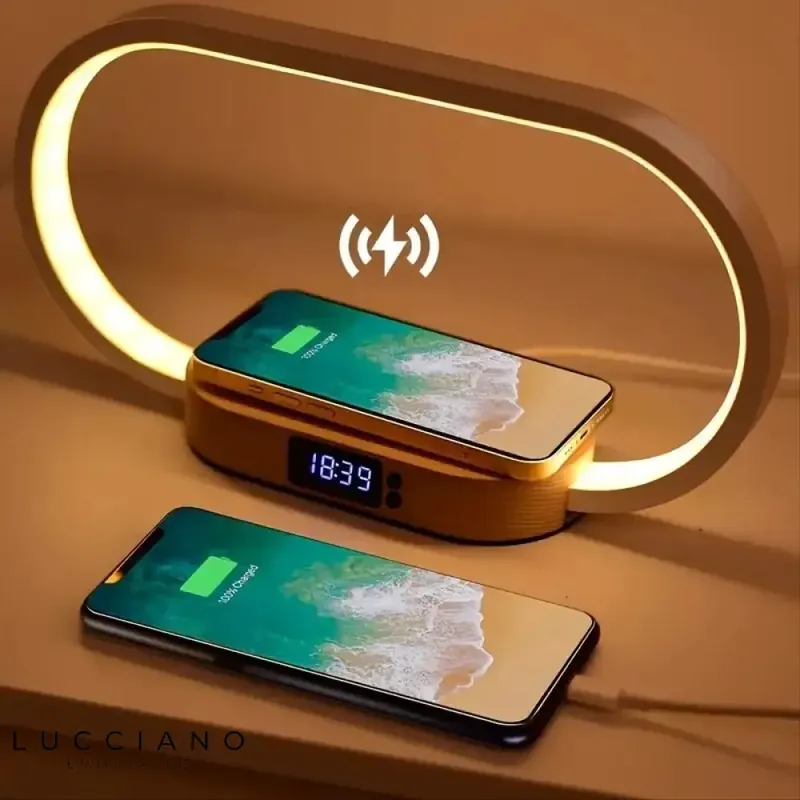 Bedside Lamp Touch Phone Charger Oval