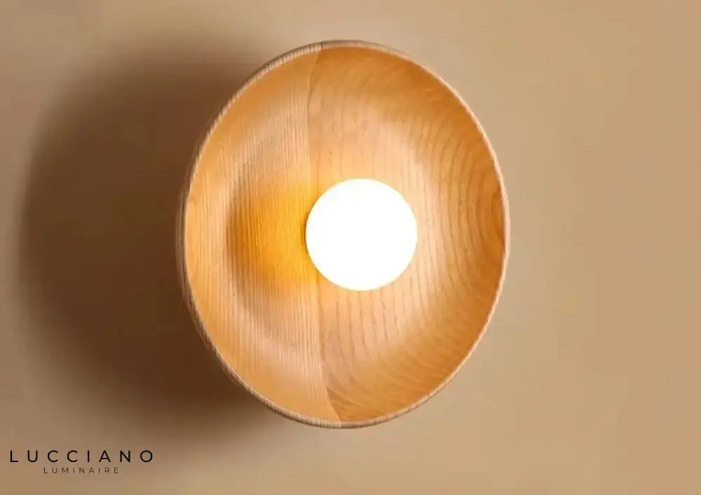 Natural Wood Wall Light