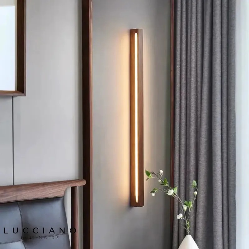 Dark Wood Bedroom Wall Sconce